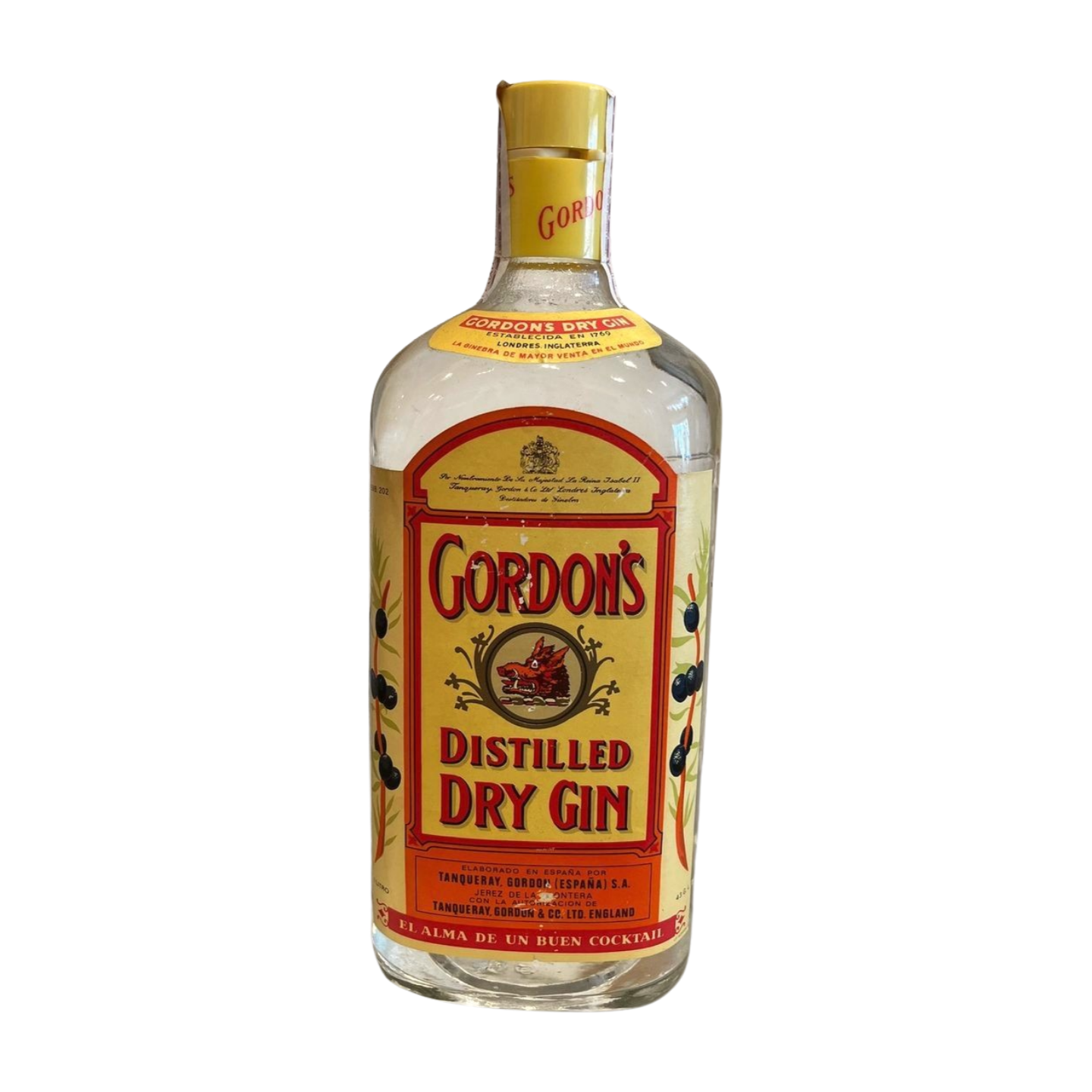 Gordon's Gin - Yellow Label - 1970's