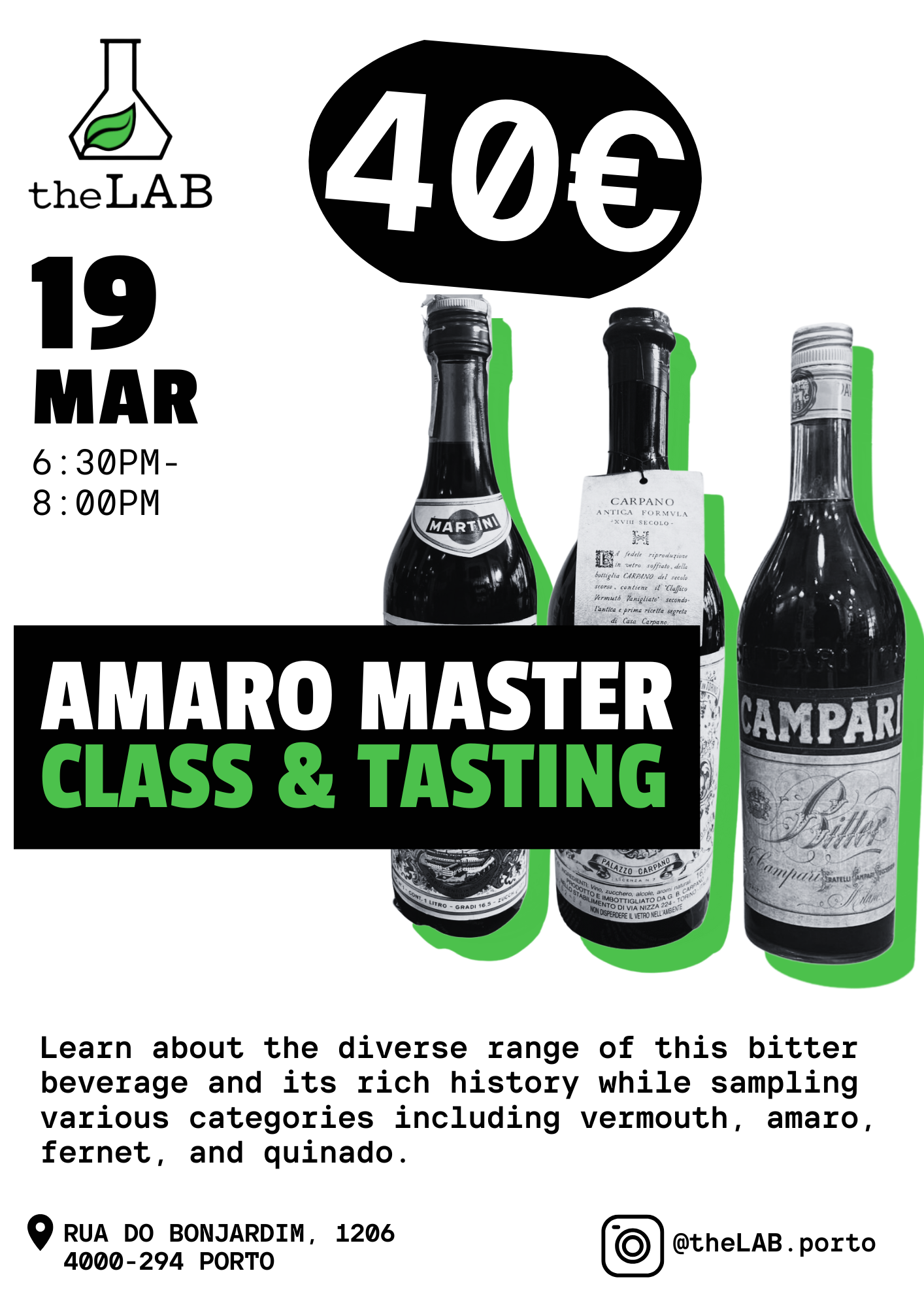 19 March | Amaro Master Class & Tasting